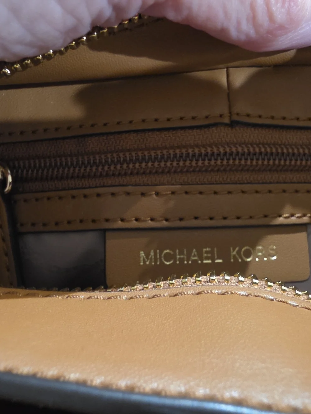 NWT MICHAEL KORS Brown Signature Chain-Handle Tote